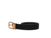 Black and Brown Reversible belt with polished gold buckle